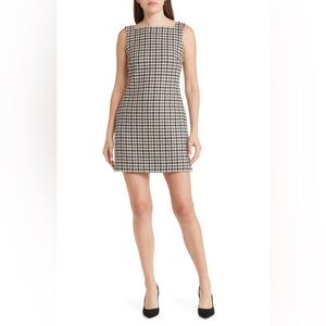 THEORY Houndstooth Wool Minidress